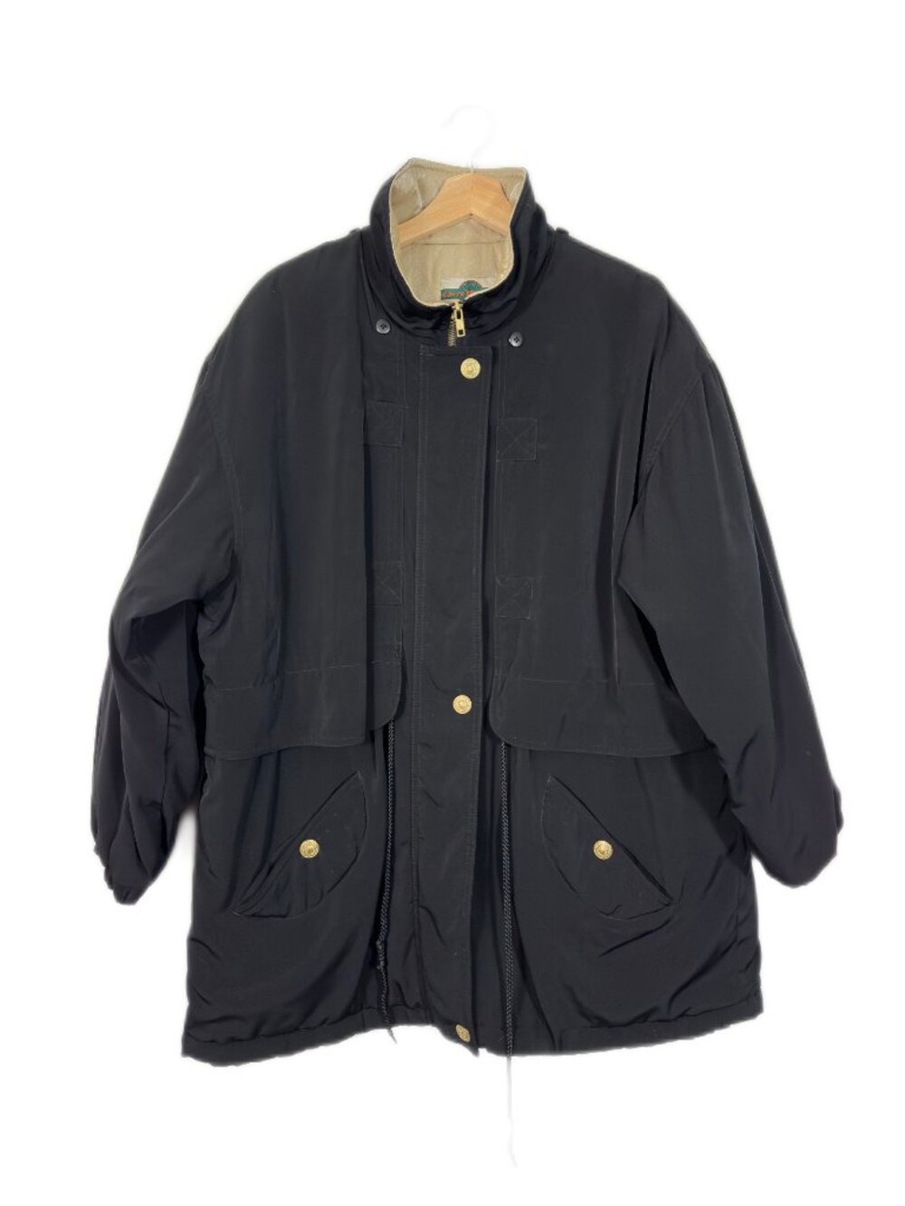Outbrook Winter Coat Insulated Jacket Raincoat Sz L Black Utility Warm Outdoor